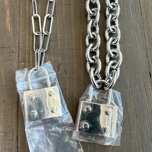 His and hers lock necklaces